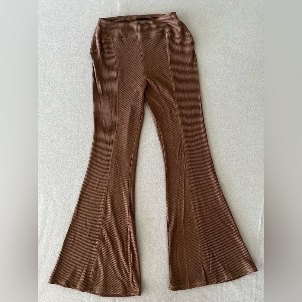 NWT Brown Flared Pants , Size Medium